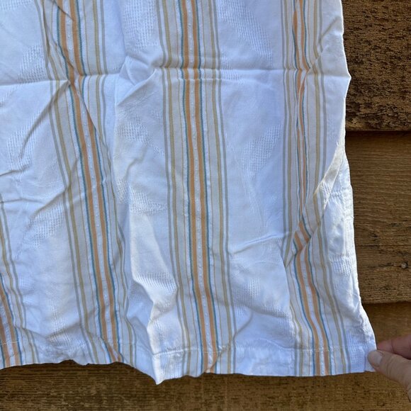 Vintage Tommy Bahama Yellow Pin Striped Silk Button Down Shirt Size XL - Picture 13 of 14